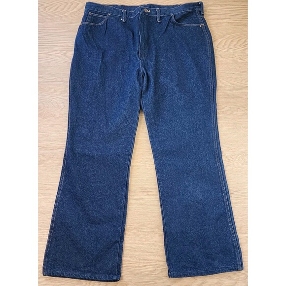 Vintage 80s Maverick Dark Wash Blue Denim Jeans Men's 42x32 Made In USA - Picture 1 of 13